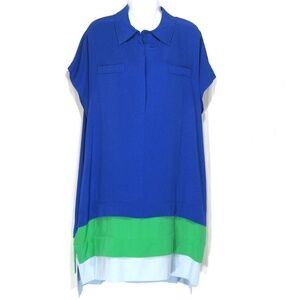 DIANA VON FURSTENBERG ⚜ WOMEN'S BLUE SILK FASHION DRESS